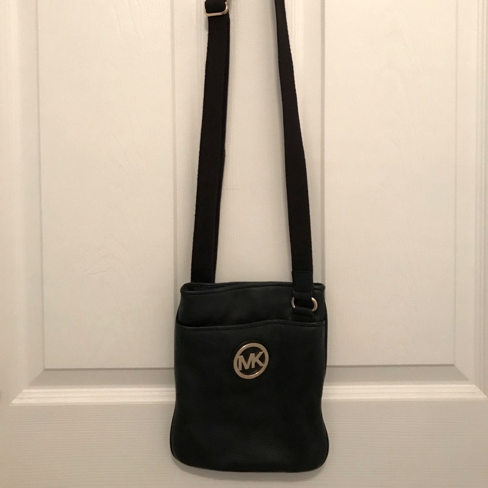 Michael Kors Black Leather Crossbody Bag
